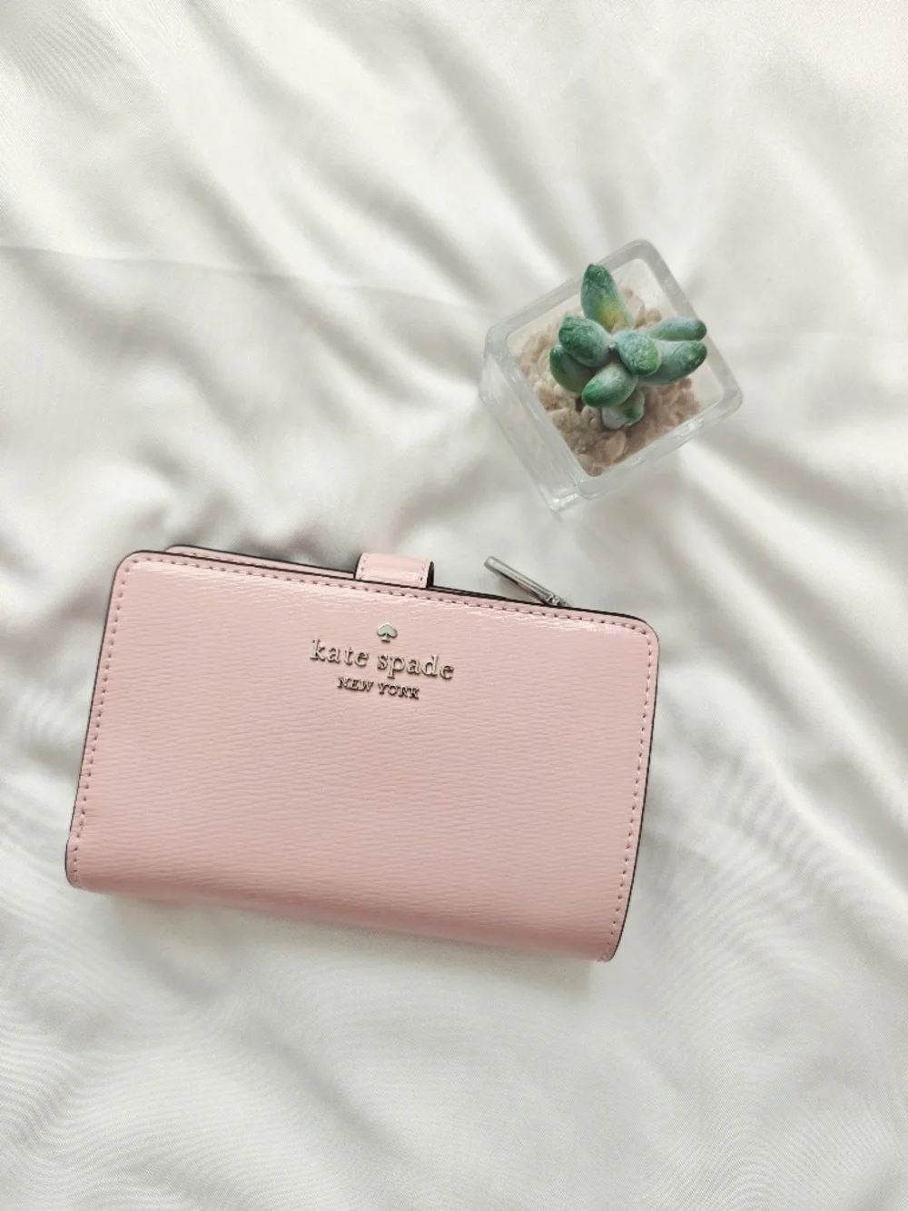 New Kate Spade Madison Medium Bifold Wallet Tutu Pink KN227 $199